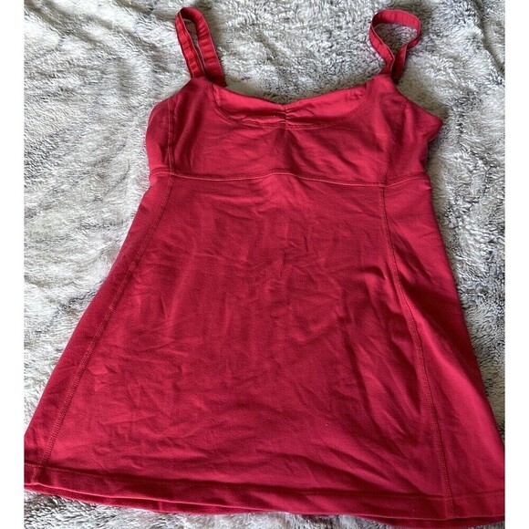 Lululemon Red Athletic Tank Top Size 6 - Picture 1 of 7